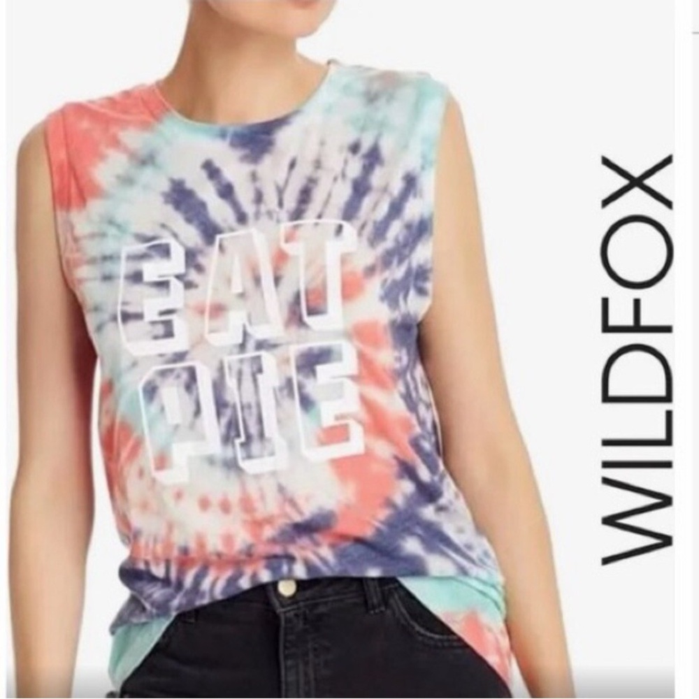 Wildfox Tie Dye Eat Pie Muscle Tank Size Small